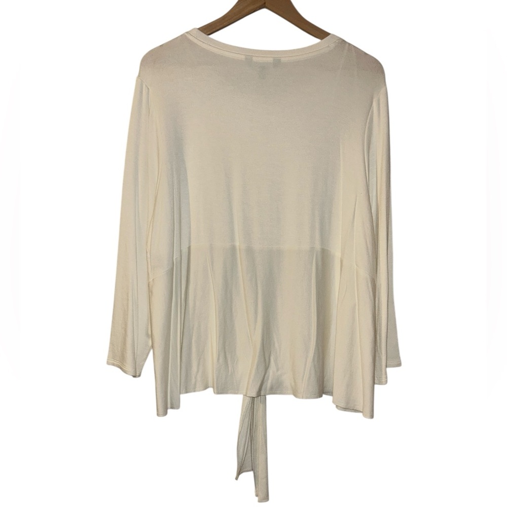 Simply Vera Vera Wang White Blouse Women’s XL Minimalist Core - Picture 2 of 5